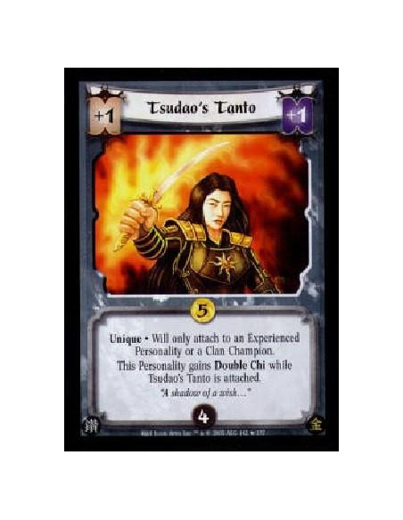 Tsudao's Tanto FOIL  - Unique · Will only attach to an Experienced Personality or a Clan Champion.This Personality gains Double 