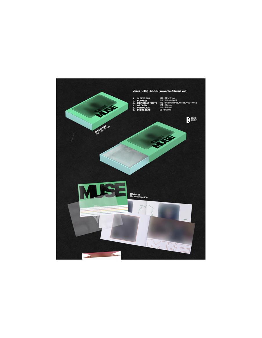 BTS - JIMIN - Muse (2nd Solo Album) (Weverse)  - BTS - JIMIN - Muse (2nd Solo Album) (Weverse)
Contenido: 
Caja exterior: 132 x 
