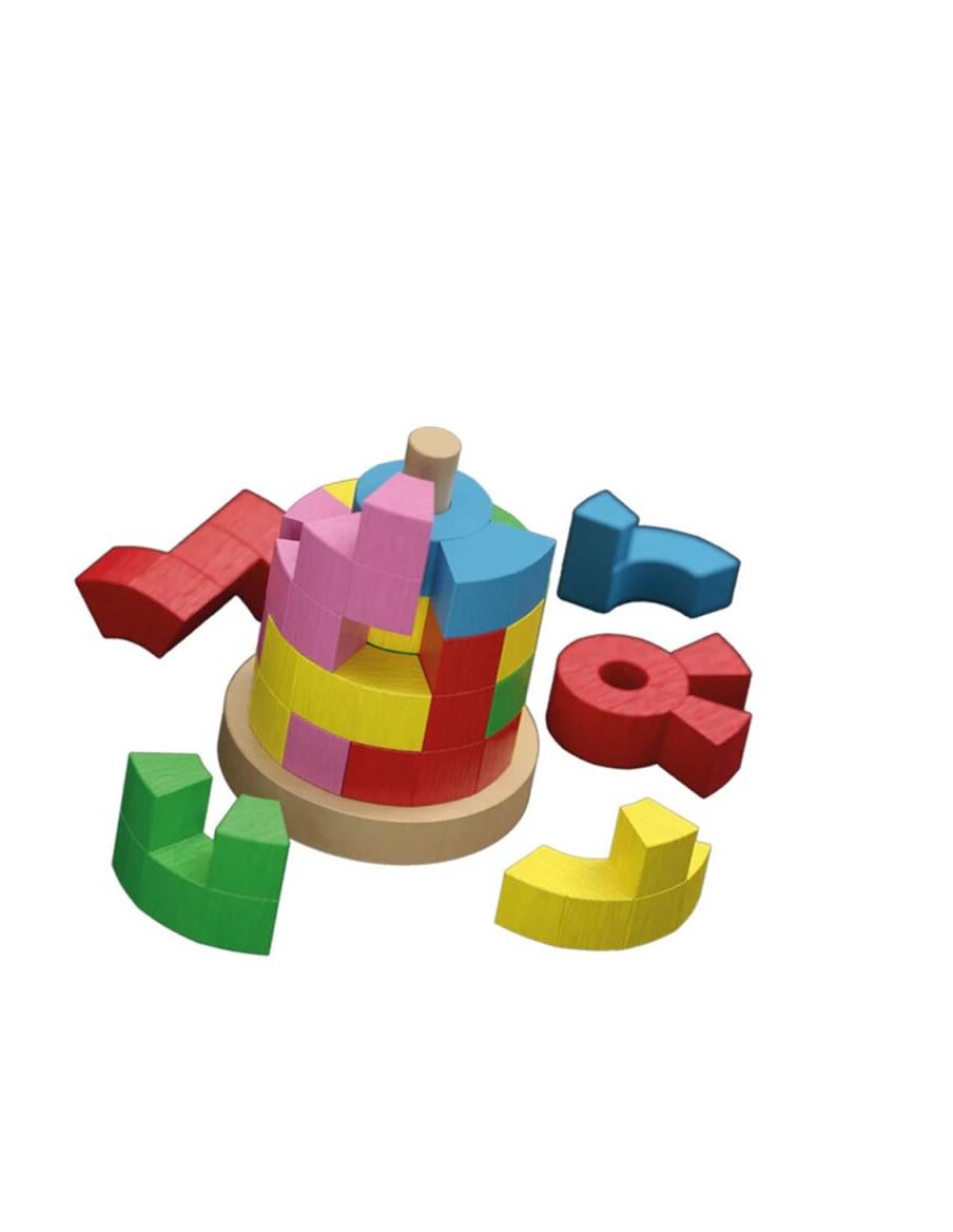 Katamino Tower  - ¡Construye una torre cilíndrica con piezas de varias formas!
