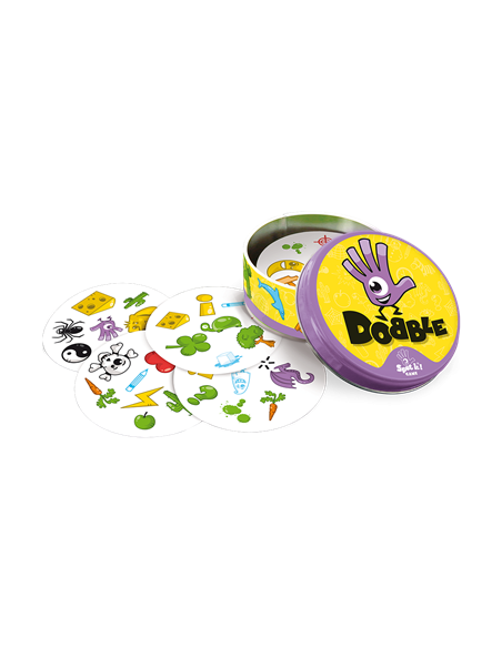 Dobble  - 




Dobble un juego con más de 50 símbolos, 55 cartas, con uno, y solamente un símbolo idéntico entre cada carta. ¿Se
