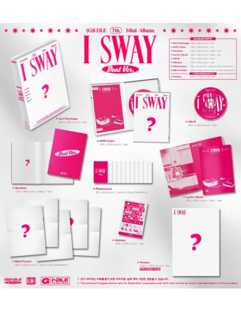 (G)I-DLE - I SWAY (7th Mini Album)  -  (G)I-DLE - I SWAY (7th Mini Album)
3 Versiones: Wind (amarillo-rosa); Wave (azul); Beat ( 2