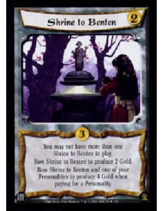 Shrine to Benten FOIL  - You may not have more than one Shrine to Benten in play.Bow Shrine to Benten to produce 2 Gold.Bow Shri
