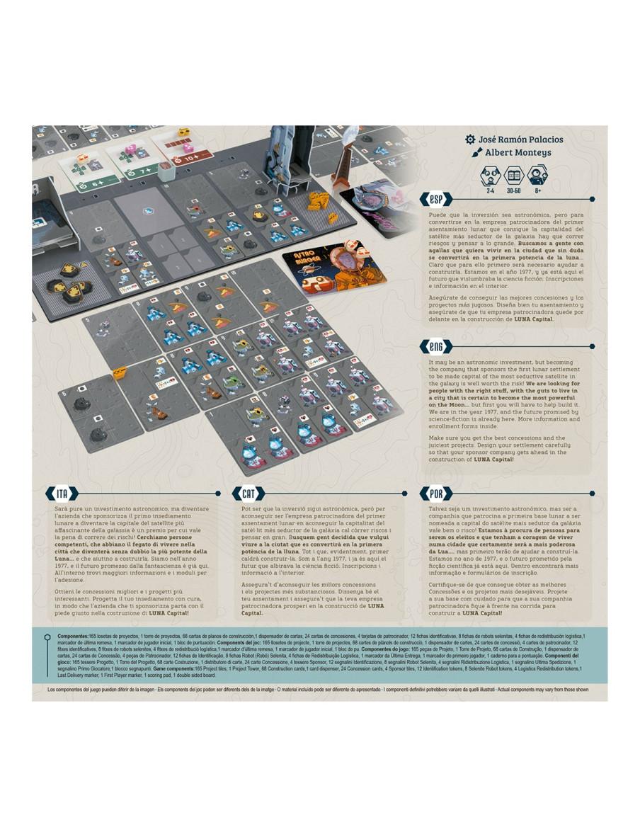 Luna Capital  - ¡Bienvenidos a la luna! Estamos a finales de los años 70 del siglo XX, y la vida fuera de la tierra ya no es cos