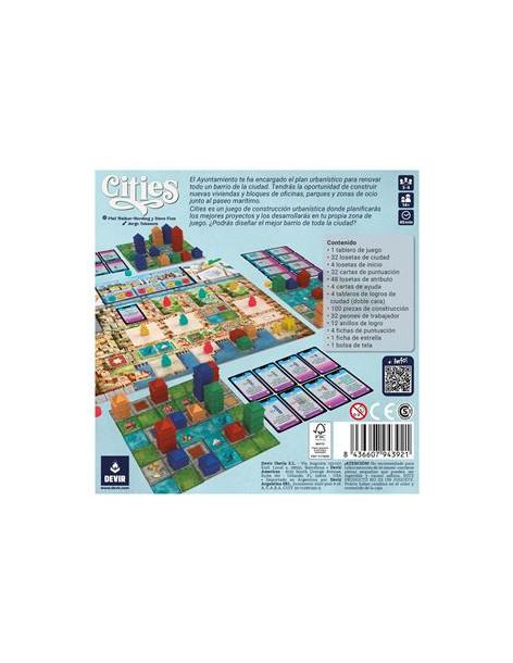 Cities. Juego de mesa  - El Ayuntamiento te ha encargado el plan urbanístico para renovar todo un barrio de la ciudad. Tendrás l 2