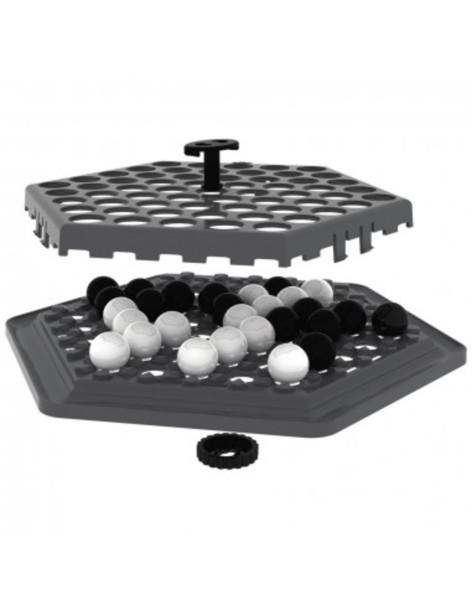 Abalone Go  - Observa, planifica y… ¡sopesa tus opciones con cada movimiento!

Dos bandos se enfrentan en un tablero hexagonal c 2