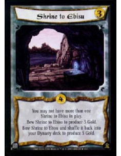 Shrine to Ebisu FOIL  - You may not have more than one Shrine to Ebisu in play.Bow Shrine to Ebisu to produce 3 Gold.Bow Shrine 