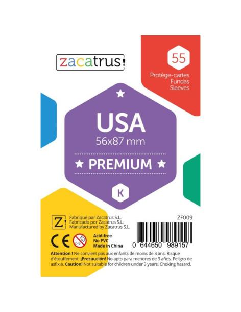 Zacatrus USA Premium Sleeves (56x87mm) (55)  - 
