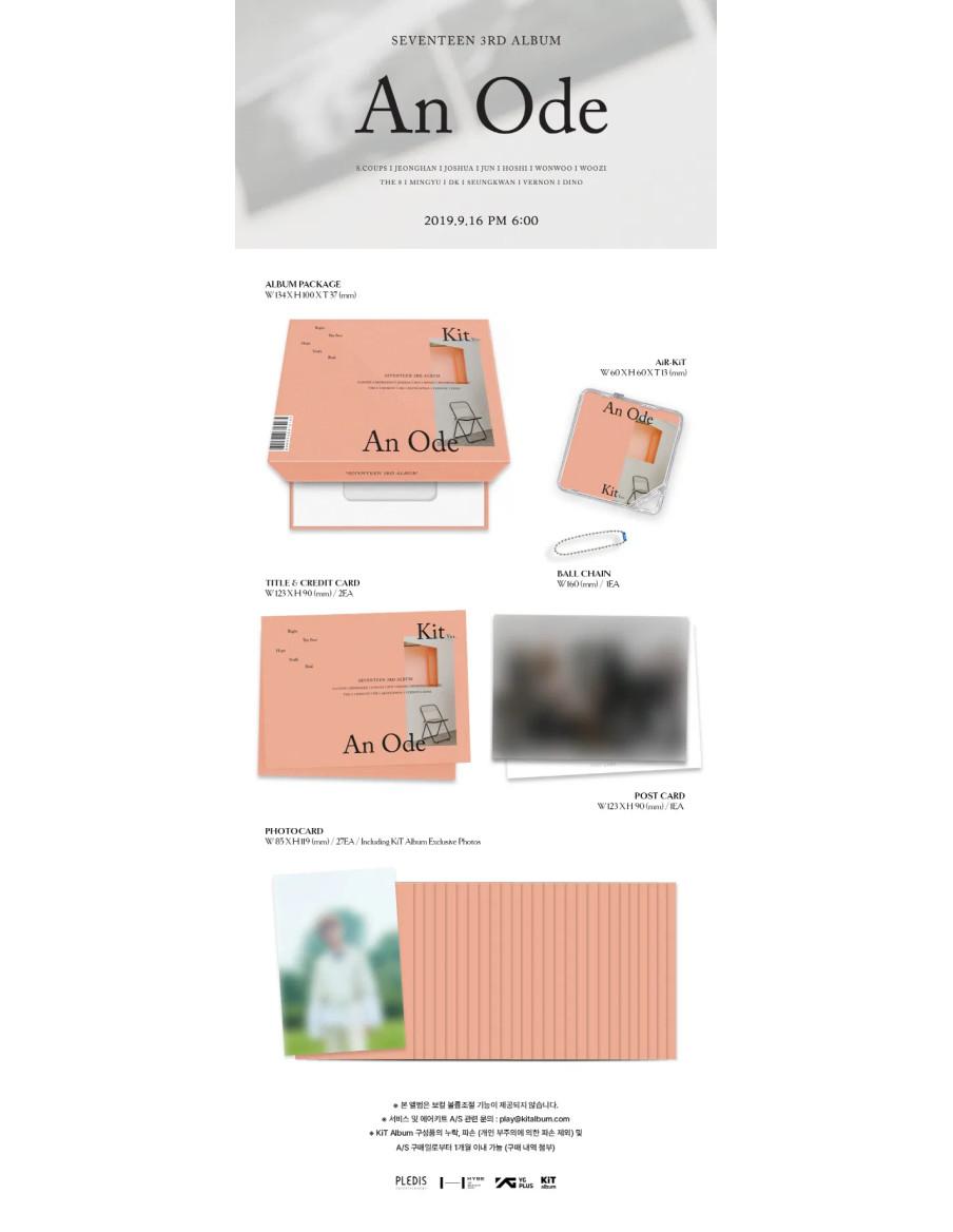 SEVENTEEN - VOL.3 (An Ode) Kit Version  - SEVENTEEN - VOL.3 (An Ode) Kit Version