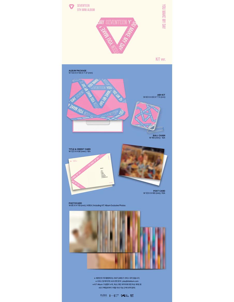 SEVENTEEN - You Make My Day (5th Mini Album) Kit Versión  - SEVENTEEN - You Make My Day (5th Mini Album) Kit Versión
Contenido:
