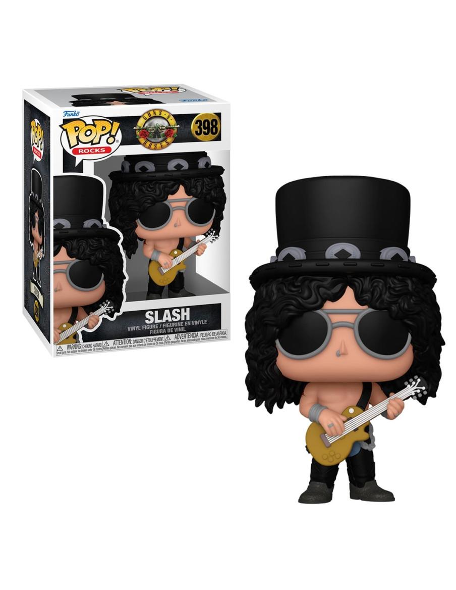 Funko Pop Slash Guns 'N' Roses sin camiseta. Pop Rocks  - Figura de vinilo de 16cm de altura aprox. del guitarrista de Guns n Ro