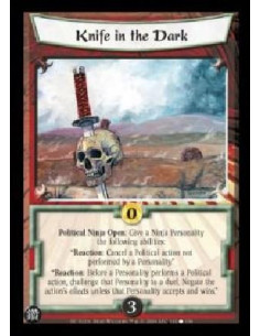 Knife in the Dark  - Political Ninja Open: Give a Ninja Personality the following abilities: "Reaction: Before a Personality per