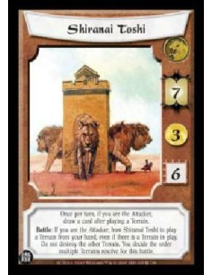 Shiranai Toshi  - Once per turn, if you are the Attacker, draw a card after playing a Terrain. Battle: If you are the Attacker, 