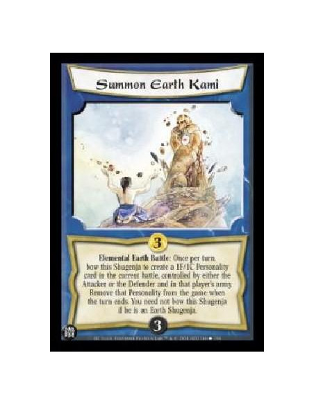 Summon Earth Kami  - Elemental Earth Battle: Once per turn, bow this Shugenja to create a 1F/1C Personality card in the current 