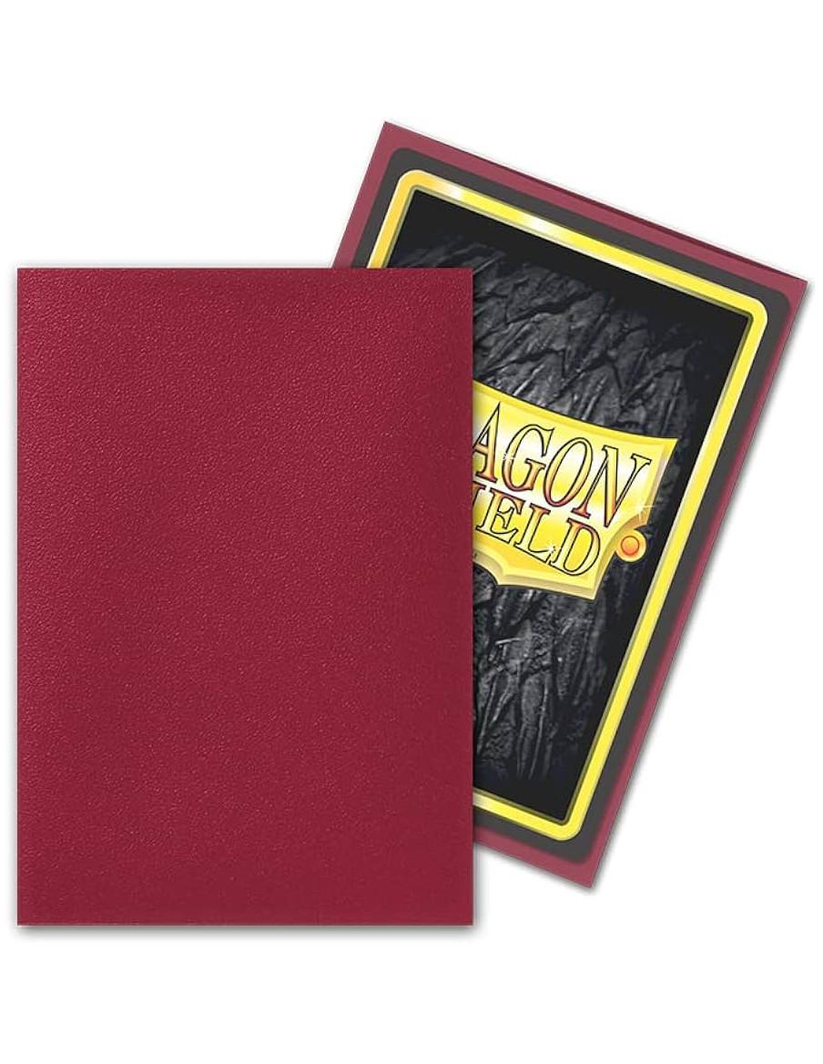 Fundas Dragon Shield Tamaño Japonés (59x86mm) - Blood Red/Rojo Sangre Matte  - Fundas tamaño standard small para juegos como Yu-