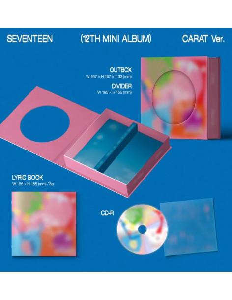 SEVENTEEN - Spill The Feels (12th Mini Album) Carat Ver.  - Contenido: 
- Caja- Libro de letras (8 páginas)- CD- Mini Archivador 2