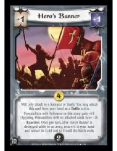 Hero's Banner  - Will only attach to a Samurai or Bushi. You may attach this card from your hand as a Battle aciton. Personaliti