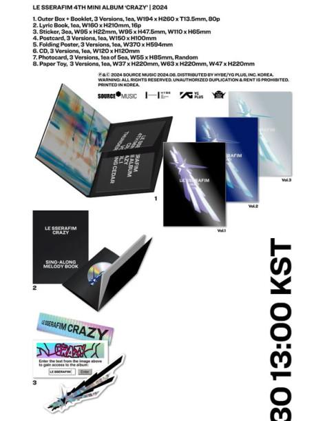 copy of LE SSERAFIM - Easy (3er Mini Album)  - LE SSERAFIM - Easy (3er Mini Album)
3 Versiones: Vol.1 (rosa) / vol.2 (azul) / vo 2