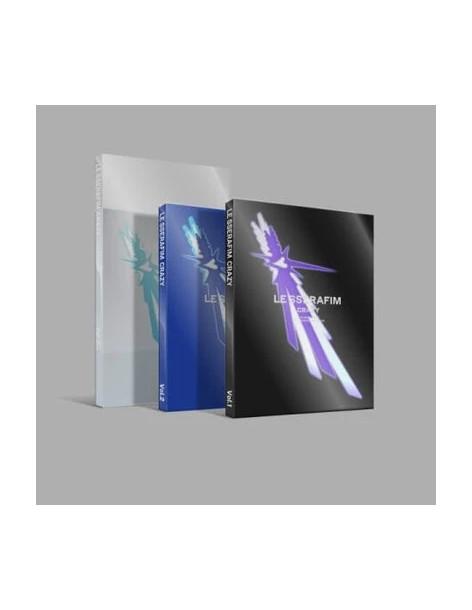 LE SSERAFIM - CRAZY (4TH Mini Album)  - LE SSERAFIM - CRAZY (4TH Mini Album)
Variaciones: A (negro); B (azul); C (blanco)
Conten