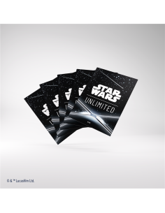 Star Wars: Unlimited - Art Sleeves: Card Back Black (60)  - ¡Enriquece tu experiencia de juego y protege tus cartas con estilo! 