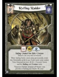 Ratling Raider (spanish)  - Ratling . Stained Paw Tribe . Creature Raider's cost may not be reduced. When Ratling Raiders enters