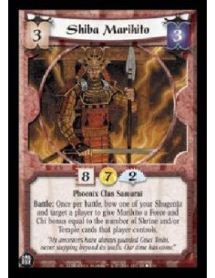Shiba Marihito  - Phoenix Clan Samurai Battle: Once per battle, bow one of your Shugenja and target a player to give Marihito a 