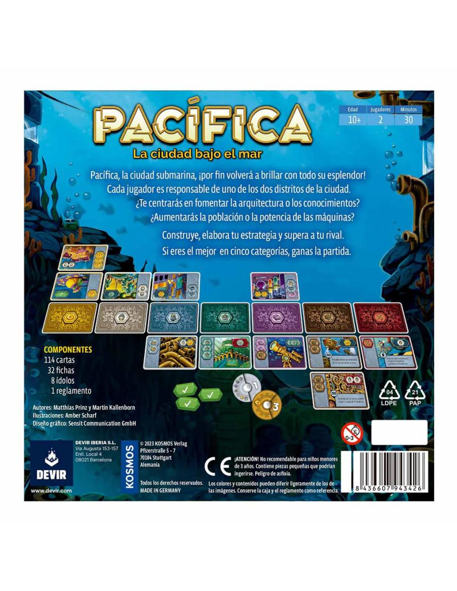 Pacifica La Ciudad Bajo el Mar. Juego de Mesa  - Pacifica es un juego de mesa donde la ciudad hundida de Pacifica está volviendo