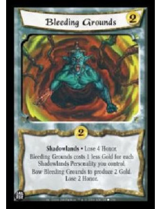 Bleeding Grounds (Español)  - Shadowlands . Lose 4 Honor. Bleeding Grounds costs 1 less Gold for each Shadowlands Personality yo