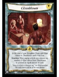 Glassblower  - At the start of your Straighten Phase, add Glass tokens to Glassblower until it has four. Reaction: When paying a
