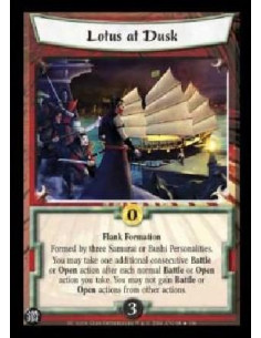 Lotus at Dusk FOIL  - Flank Formation Formed by three Samurai of Bushi Personalities. You may take one additional consecutive Ba