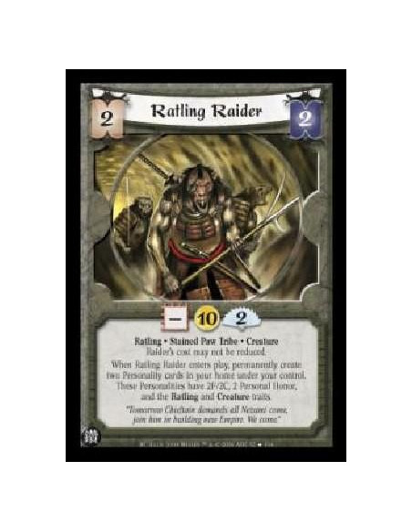 Ratling Raider FOIL (Spanish)  - Ratling . Stained Paw Tribe . Creature Raider's cost may not be reduced. When Ratling Raiders e
