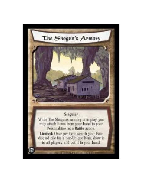 The Shogun's Armory FOIL  - Singular While The Shogun's Armory is in play, you may attach Items from your hand to your Personali