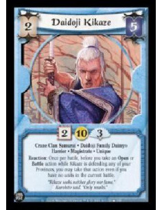 Daidoji Kikaze FOIL  - Crane Clan Samurai . Daidoji Family Daimyo Harrier . Magistrate . Unique Reaction: Once per battle, befor