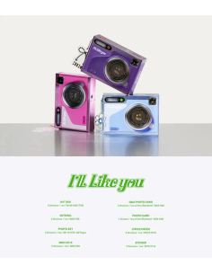 ILLIT - I’LL LIKE YOU (2nd Mini Album) GLLIT Version  - Versiones: To (rosa), With (azul), Between (morado)Contentido:
Out Box : 2