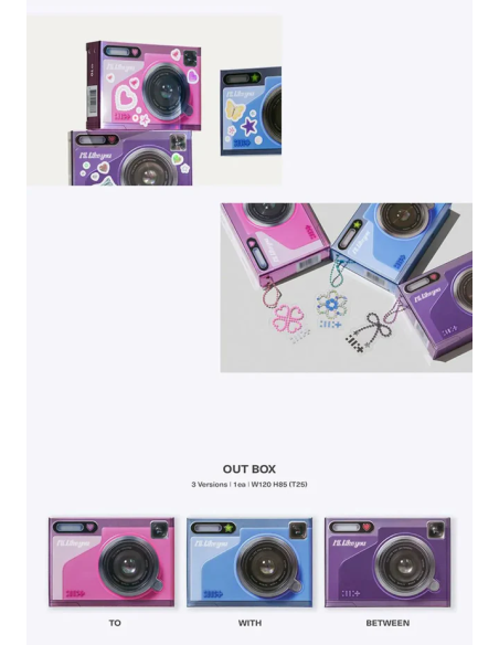 ILLIT - I’LL LIKE YOU (2nd Mini Album) GLLIT Version  - Versiones: To (rosa), With (azul), Between (morado)Contentido:
Out Box :