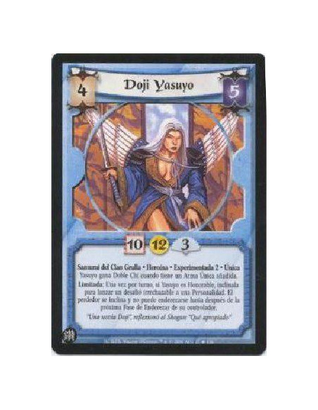 Doji Yasuyo Exp2 FOIL (Español)  - Crane Clan Samurai * Hero * Experinced 2 * Unique Yasuyo gains Double Chi while she has a Uni