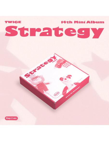 TWICE - 14th Mini Album [Strategy]  - Versiones: Step 1 Ver. / Step 2 Ver. / Step 3 Ver.
Contenido: 

Out Box
-Step 1 Ver. : 268