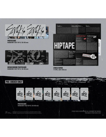 STRAY KIDS - SKZHOP HIPTAPE [合 (HOP)] (ACCORDION Ver.)  - 
New album for Stray Kids: Bang Chan, Lee Know, Changbin, Hyunjin, Han