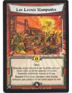 Lions Rampant  - Unique  Reaction: Play after your army wins a battle against an opposing army. Lions Rampant remains in play in