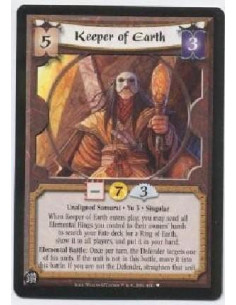 Keeper of Earth  - Unaligned Samurai · Yu 3 · Singular  When Keeper of Earth enters play, you may send all elemental Rings you c