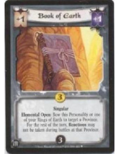 Book of Earth  - Singular  Elemental Open: Bow this Personality or one of your Rings of Earth to target a Province. For the rest