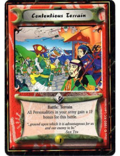 Contentious Terrain  - TerrainBefore this battle's resolution: Give all Personalities in your current army +1F until the battle 