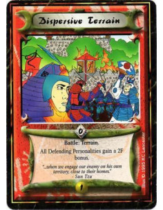 Dispersive Terrain  - TerrainBefore this battle's resolution: Give each defending Personality at this battlefield +2F until the 