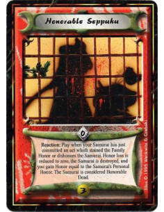 Honorable Seppuku  - PoliticalReaction: After one of your Samurai creates, is targeted by, or is affected by an effect that dish