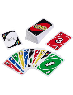 UNO.  - Uno: el juego de Cartas es todo un clásico juego de cartas que no debería faltar en ninguna casa. Juega bien tus cartas  2