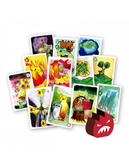 Sylvion. Juego de mesa  - El Estrago, un terrible ente de fuego, ha formado un poderoso ejército de elementales de fuego. Calcin