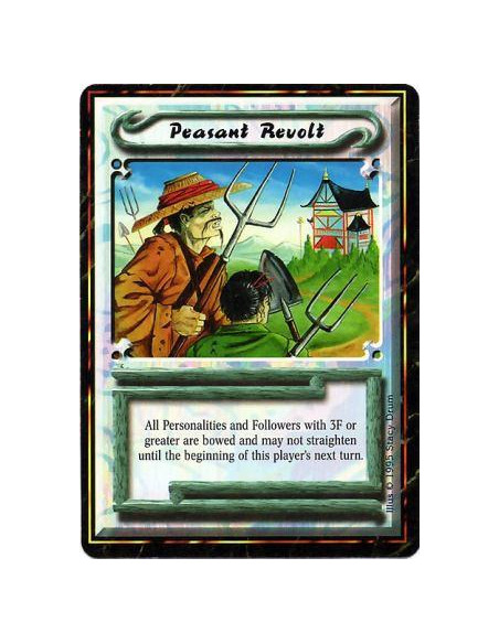 Peasant Revolt  - Printed Keywords UniqueBow each Personality and Follower with 3 or higher Force; Personalities and Followers w