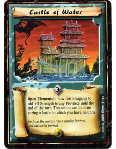 Castle of Water  - WaterBattle: Even if this Shugenja is not at the current battlefield and even if you control no units there, 