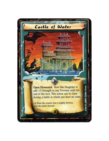 Castle of Water  - WaterBattle: Even if this Shugenja is not at the current battlefield and even if you control no units there, 