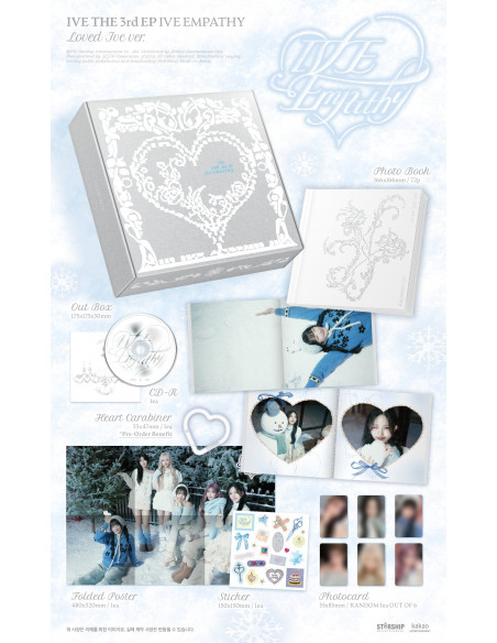 IVE - IVE Empathy (Loved IVE Ver.) Limited Ver.  - Contenido:- Caja- Photo Book- CD-R- Poster Plegable- Pegatinas- Photocard (1 