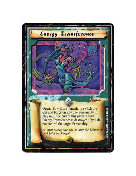 Energy Transference  - Battle/Open: Any number of times per turn, bow this Shugenja and target a Personality: Switch his Force a